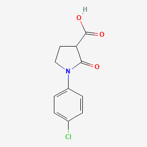molecular formula C11H10ClNO3 B1608463 1-(4-Chlorophenyl)-2-oxopyrrolidine-3-carboxylic acid CAS No. 226881-06-7
