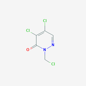 molecular formula C5H3Cl3N2O B1608483 2-氯甲基-4,5-二氯嘧啶并[3(2H)-酮 CAS No. 51356-03-7