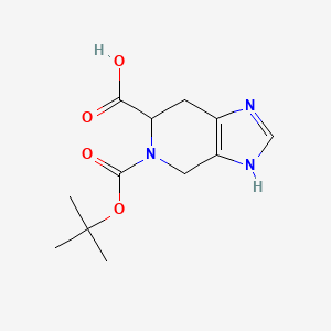 molecular formula C12H17N3O4 B1608493 5-Boc-4,5,6,7-tetrahydro-3H-imidazo[4,5-c]pyridine-6-carboxylic acid CAS No. 953061-59-1