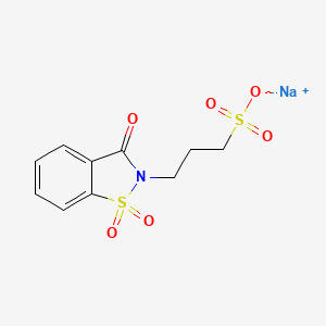 molecular formula C10H10NNaO6S2 B1608496 Sodium 3-oxo-1,2-benzisothiazole-2(3H)-propanesulphonate 1,1-dioxide CAS No. 51099-80-0