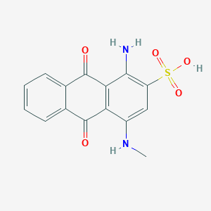 molecular formula C15H12N2O5S B1608505 1-Amino-4-(methylamino)-9,10-dioxoanthracene-2-sulfonic acid CAS No. 34940-32-4
