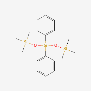 molecular formula C18H28O2Si3 B1608513 3,3-二苯基六甲基三硅氧烷 CAS No. 797-77-3
