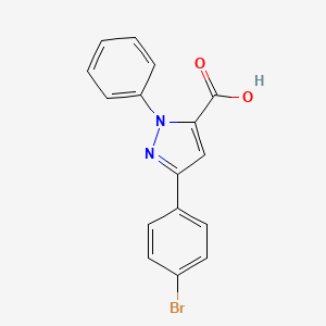 molecular formula C16H11BrN2O2 B1608530 3-(4-Bromophenyl)-1-phenyl-1H-pyrazole-5-carboxylic acid CAS No. 618102-61-7
