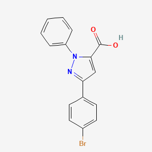 molecular formula C16H11BrN2O2 B1608530 Ácido 3-(4-bromofenil)-1-fenil-1H-pirazol-5-carboxílico CAS No. 618102-61-7