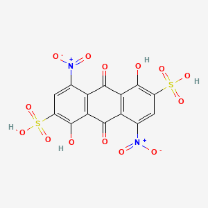 B1608546 2,6-Anthracenedisulfonic acid, 9,10-dihydro-1,5-dihydroxy-4,8-dinitro-9,10-dioxo- CAS No. 6449-09-8