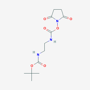 molecular formula C12H19N3O6 B1608552 叔丁基 N-[2-[(2,5-二氧代吡咯烷-1-基)氧羰基氨基]乙基]氨基甲酸酯 CAS No. 254100-95-3