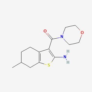 molecular formula C14H20N2O2S B1608567 6-甲基-3-（吗啉-4-基羰基）-4,5,6,7-四氢-1-苯并噻吩-2-胺 CAS No. 590376-48-0