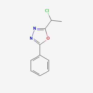 molecular formula C10H9ClN2O B1608579 2-(1-Chloroethyl)-5-phenyl-1,3,4-oxadiazole CAS No. 36770-21-5
