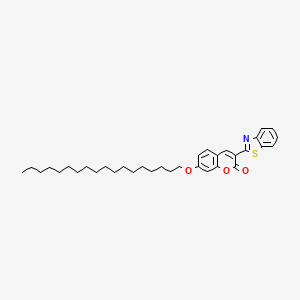 molecular formula C34H45NO3S B1608581 3-(2-苯并噻唑基)-7-十八烷氧基香豆素 CAS No. 161992-82-1