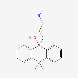 molecular formula C21H27NO B1608593 9-(3-(Dimethylamino)propyl)-9,10-dihydro-10,10-dimethylanthracene-9-ol CAS No. 85118-29-2