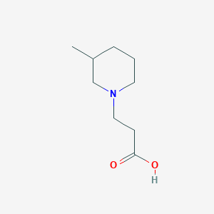 molecular formula C9H17NO2 B1608612 3-(3-Methylpiperidin-1-yl)propanoic acid CAS No. 858444-38-9
