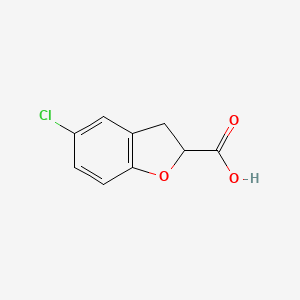 molecular formula C9H7ClO3 B1608613 5-Chloro-2,3-dihydro-1-benzofuran-2-carboxylic acid CAS No. 34385-94-9