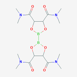 molecular formula C16H28B2N4O8 B1608617 2-[4,5-bis(dimethylcarbamoyl)-1,3,2-dioxaborolan-2-yl]-4-N,4-N,5-N,5-N-tetramethyl-1,3,2-dioxaborolane-4,5-dicarboxamide CAS No. 230299-42-0