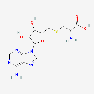 molecular formula C13H18N6O5S B1608619 2-Amino-3-[[5-(6-aminopurin-9-yl)-3,4-dihydroxyoxolan-2-yl]methylsulfanyl]propanoic acid CAS No. 35899-53-7