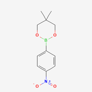 molecular formula C11H14BNO4 B1608621 5,5-二甲基-2-(4-нитрофенил)-1,3,2-диоксаборинан CAS No. 502622-85-7