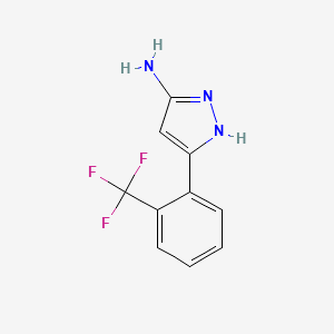 B1608624 5-[2-(trifluoromethyl)phenyl]-1H-pyrazol-3-amine CAS No. 502133-02-0