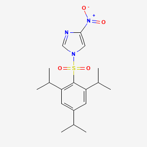molecular formula C18H25N3O4S B1608631 1-(2,4,6-Triisopropylbenzenesulfonyl)-4-nitroimidazole CAS No. 63734-76-9