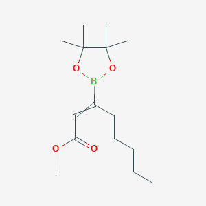 molecular formula C15H27BO4 B1608635 Methyl 3-(4,4,5,5-tetramethyl-1,3,2-dioxaborolan-2-yl)oct-2-enoate CAS No. 352534-74-8