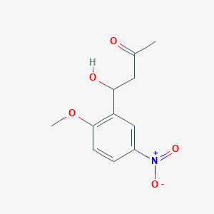 molecular formula C11H13NO5 B1608670 4-Hydroxy-4-(2-methoxy-5-nitrophenyl)-2-butanone CAS No. 206258-17-5