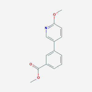 molecular formula C14H13NO3 B1608673 Methyl 3-(6-methoxypyridin-3-yl)benzoate CAS No. 893736-60-2