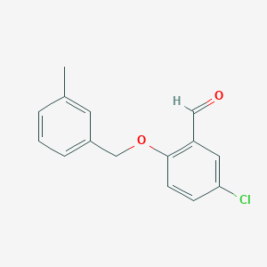 molecular formula C15H13ClO2 B1608674 5-Chloro-2-[(3-methylbenzyl)oxy]benzaldehyde CAS No. 590376-26-4