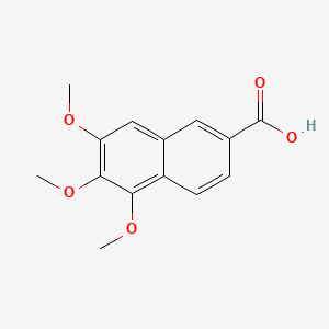 molecular formula C14H14O5 B1608686 5,6,7-Trimethoxy-2-naphthoic acid CAS No. 69791-81-7