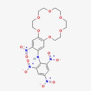 20-nitro-N-(2,4,6-trinitrophenyl)-2,5,8,11,14,17-hexaoxabicyclo[16.4.0]docosa-1(18),19,21-trien-21-amine