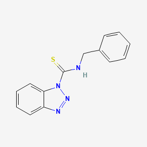molecular formula C14H12N4S B1608734 N-苄基-1H-苯并三唑-1-硫代甲酰胺 CAS No. 690634-11-8