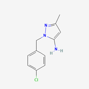 molecular formula C11H12ClN3 B1608744 1-(4-氯苄基)-3-甲基-1H-吡唑-5-胺 CAS No. 3524-41-2
