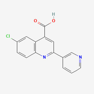 molecular formula C15H9ClN2O2 B1608760 6-氯-2-吡啶-3-基喹啉-4-羧酸 CAS No. 669709-49-3