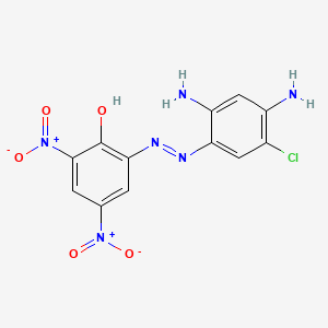 molecular formula C12H9ClN6O5 B1608765 2-(5-Chloro-2,4-diaminophenylazo)-4,6-dinitrophenol CAS No. 6232-53-7