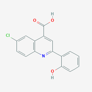 molecular formula C16H10ClNO3 B1608768 6-Chloro-2-(2-hydroxyphenyl)quinoline-4-carboxylic acid CAS No. 669753-96-2