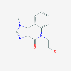 B160877 4H-Imidazo(4,5-c)quinolin-4-one, 1,5-dihydro-5-(2-methoxyethyl)-1-methyl- CAS No. 133306-24-8