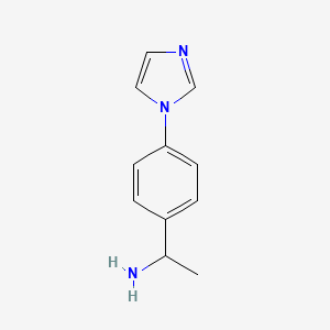molecular formula C11H13N3 B1608770 1-[4-(1H-imidazol-1-yl)phenyl]ethanamine CAS No. 704877-65-6