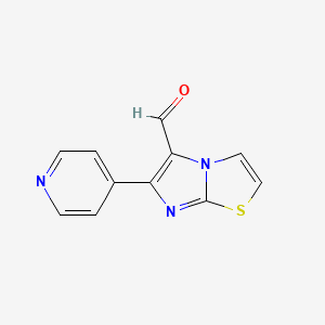 molecular formula C11H7N3OS B1608775 6-(Pyridin-4-yl)imidazo[2,1-b]thiazole-5-carbaldehyde CAS No. 562792-68-1