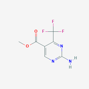 molecular formula C7H6F3N3O2 B1608837 Methyl 2-amino-4-(trifluoromethyl)pyrimidine-5-carboxylate CAS No. 448242-52-2