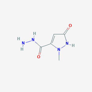 molecular formula C5H8N4O2 B1608838 3-hydroxy-1-methyl-1H-pyrazole-5-carbohydrazide CAS No. 844891-24-3