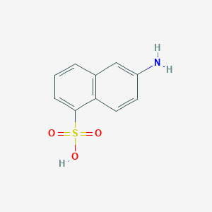 molecular formula C10H9NO3S B160885 6-氨基-1-萘磺酸 CAS No. 81-05-0