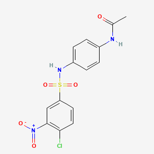 molecular formula C14H12ClN3O5S B1608875 N-[4-[[(4-chloro-3-nitrophenyl)sulphonyl]amino]phenyl]acetamide CAS No. 79817-49-5