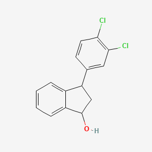 molecular formula C15H12Cl2O B1608877 3-(3,4-Dichlorophenyl)indan-1-ol CAS No. 85720-99-6