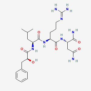 molecular formula C25H40N8O6 B1608883 3-苯基乳酰基-亮氨酰-精氨酰-天冬酰胺 CAS No. 129536-35-2