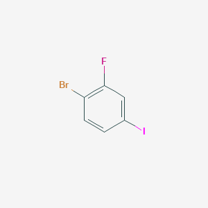 molecular formula C6H3BrFI B160889 1-溴-2-氟-4-碘苯 CAS No. 136434-77-0