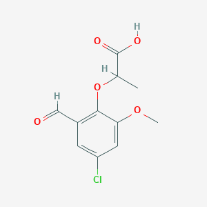 molecular formula C11H11ClO5 B1608907 2-(4-氯-2-甲酰基-6-甲氧基苯氧基)丙酸 CAS No. 590395-59-8