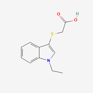 molecular formula C12H13NO2S B1608909 (1-乙基-1H-吲哚-3-基硫基)-乙酸 CAS No. 883539-49-9
