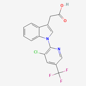 molecular formula C16H10ClF3N2O2 B1608919 2-{1-[3-Chloro-5-(trifluoromethyl)-2-pyridinyl]-1H-indol-3-yl}acetic acid CAS No. 339099-14-8