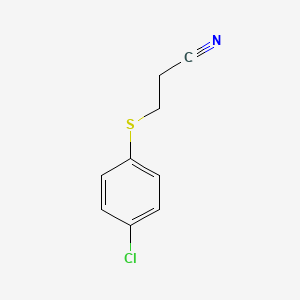 molecular formula C9H8ClNS B1608923 3-[(4-Chlorophenyl)sulfanyl]propanenitrile CAS No. 5307-86-8