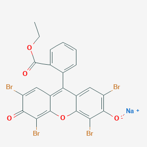 molecular formula C22H11Br4NaO5 B1608932 苯甲酸，2-(2,4,5,7-四溴-6-羟基-3-氧代-3H-黄嘌呤-9-基)-，乙基酯，钠盐 CAS No. 21514-87-4