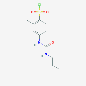 molecular formula C12H17ClN2O3S B1608946 4-(3-Butylureido)-2-methylbenzenesulfonylchloride CAS No. 678185-73-4
