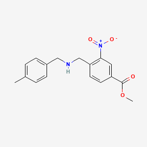 molecular formula C17H18N2O4 B1608953 4-[(4-甲基苯甲胺基)-甲基]-3-硝基苯甲酸甲酯 CAS No. 675602-57-0