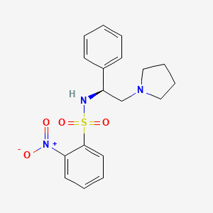 B1608955 (S)-2-Nitro-N-(1-phenyl-2-pyrrolidin-1-YL-ethyl)-benzenesulfonamide CAS No. 675602-60-5